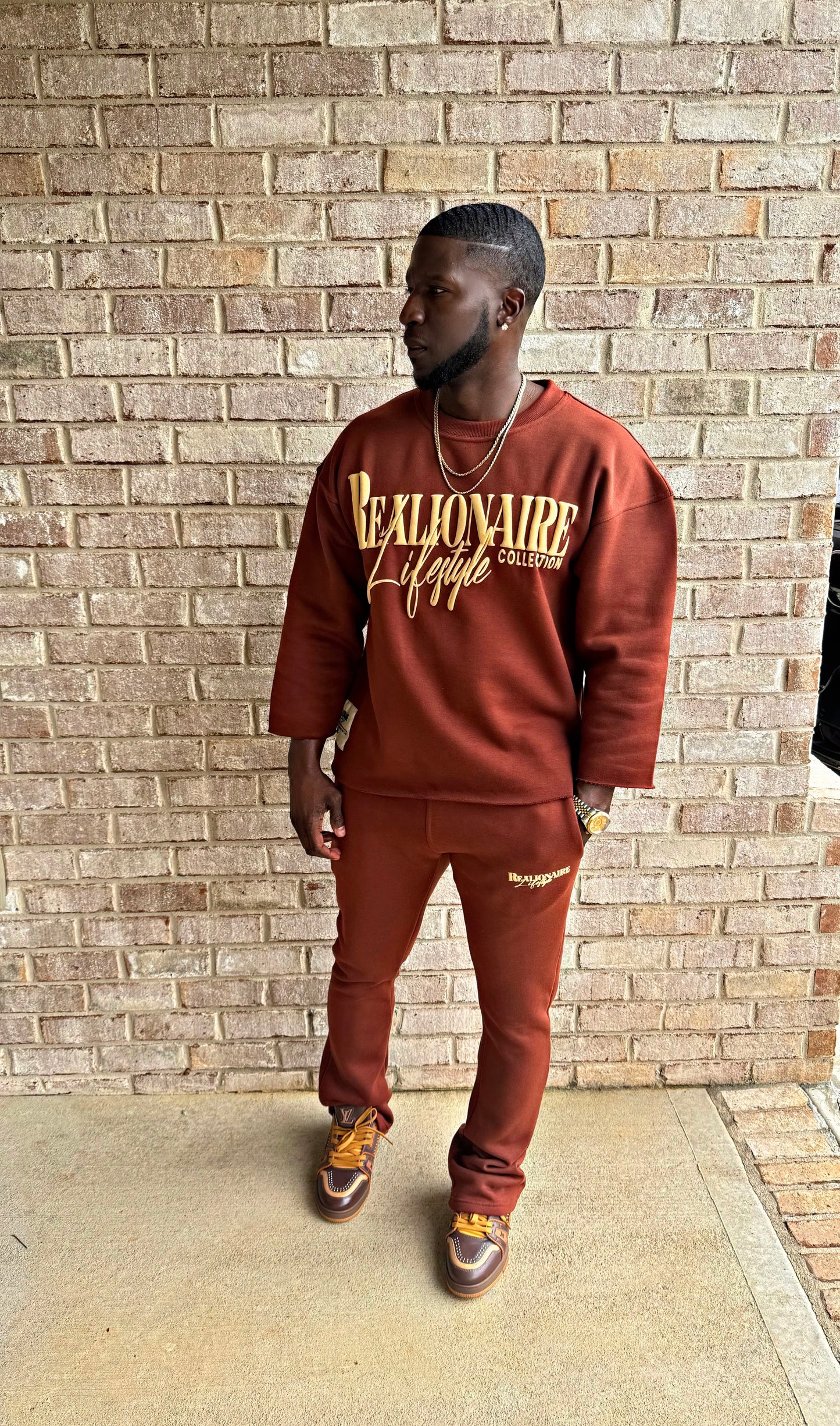 Luxury Style Stacked Puff Print Jogger