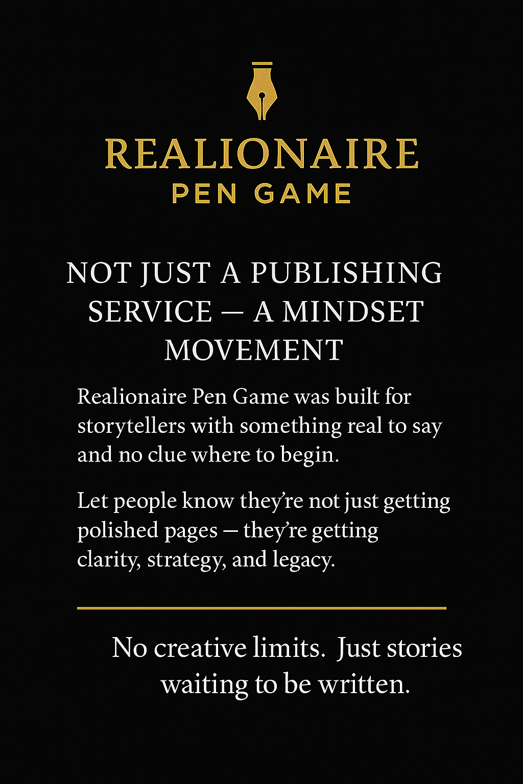 Realionaire Pen Game Full Service