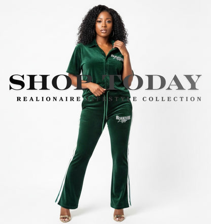 Realionaire Luxury Velour Stacked Bottom