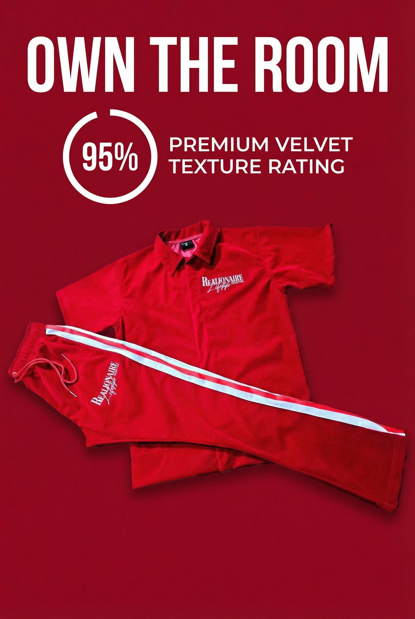 Realionaire Luxury Velour Stacked Bottom